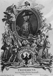 Porträt von Friedrich II. (1712-86), graviert von Johann Esaias Nilson (1721-88)